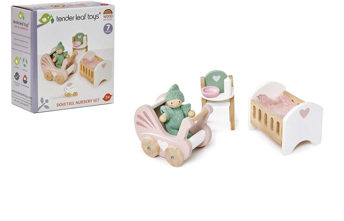 Tender Leaf Toys - Poppenhuis - Meubeltjes Babykamer