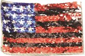 Vlag USA glitter Patch (Sew-On)