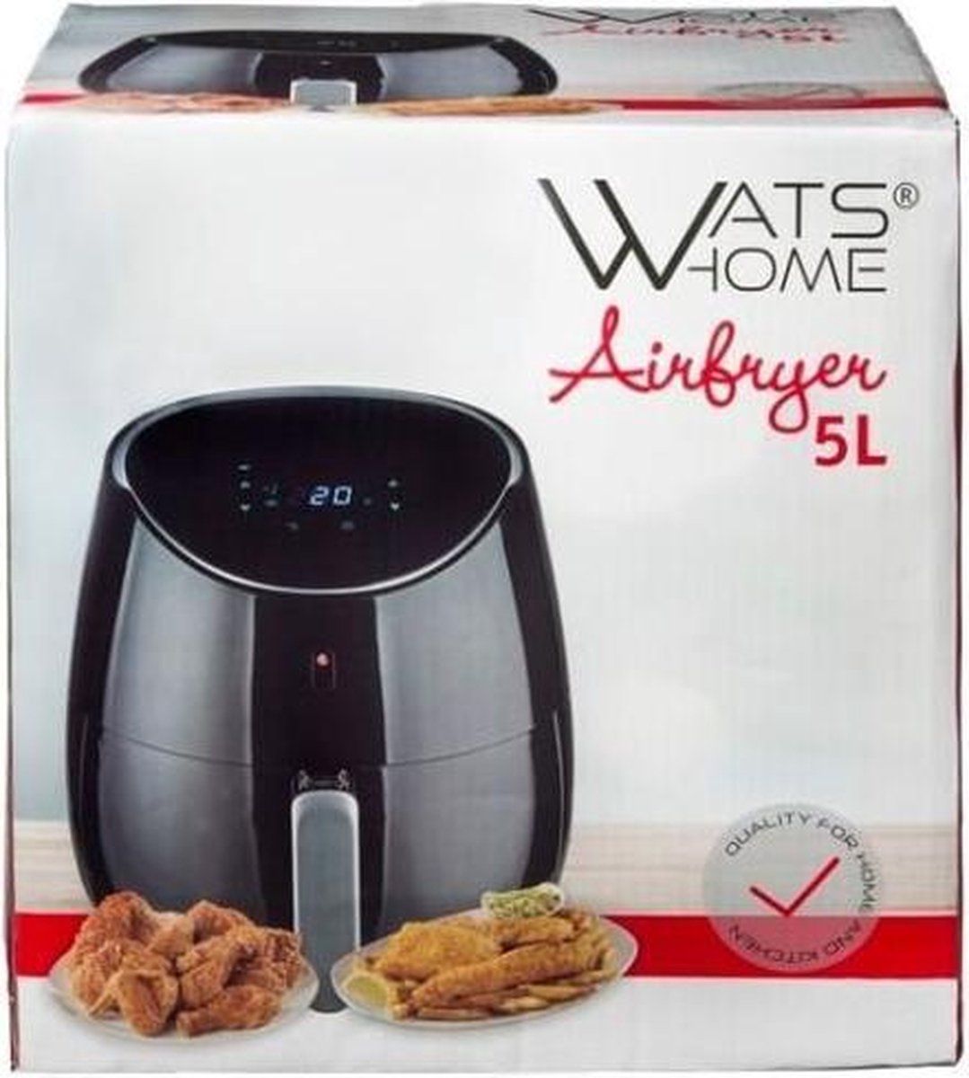 Airfryer - 5 litres - Watshome - affichage numérique - panier amovible -  Friteuse à... | bol.com