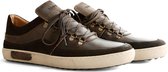 Travelin' Aberdeen Sport - Sportieve leren heren sneaker - Donker Bruin Leer - Maat 41