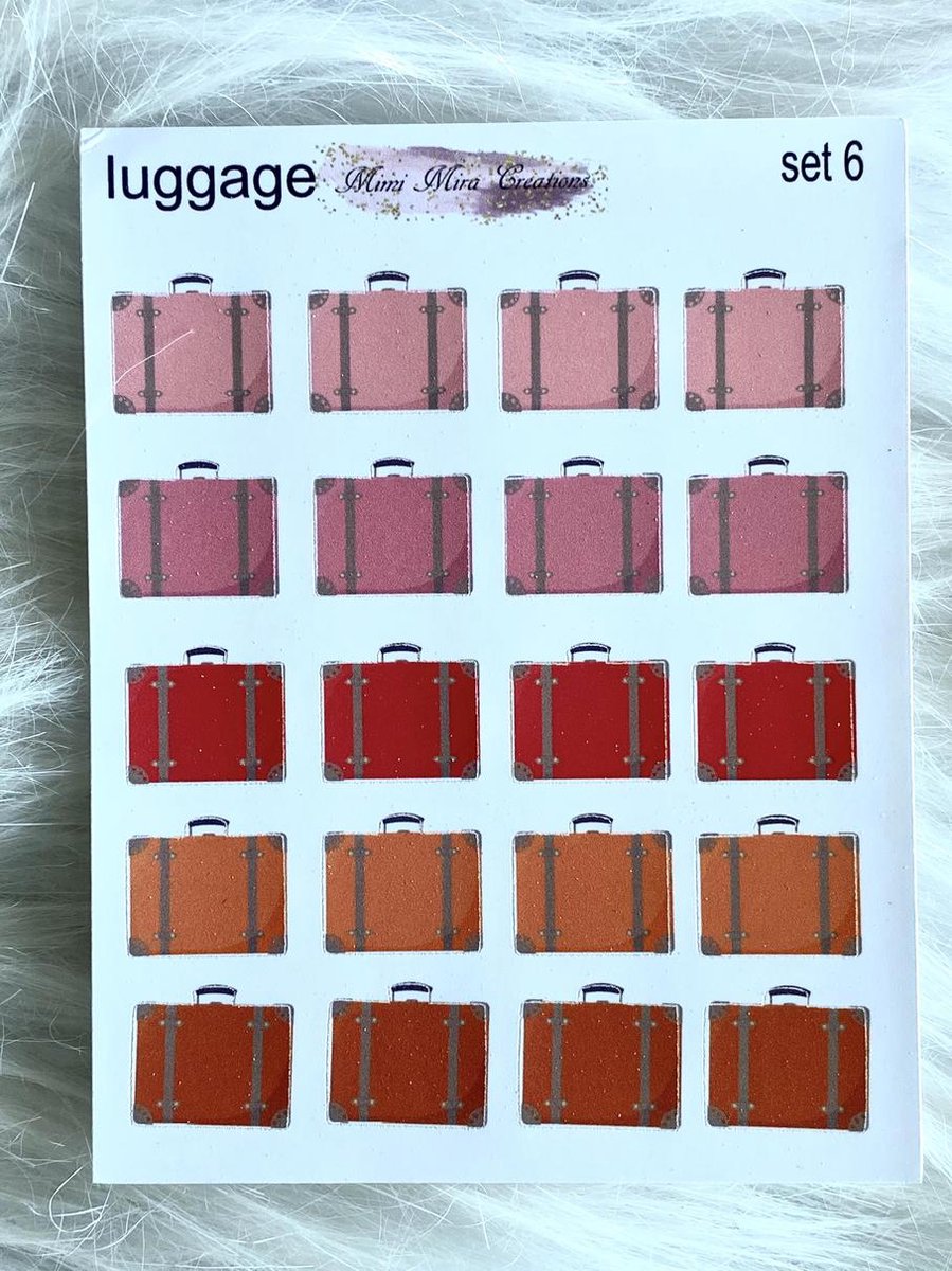 Mimi Mira Creations Functional Planner Stickers Luggage set 6