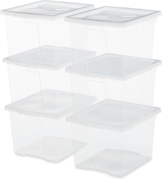 IRIS Useful Storage Box opbergbox - 10 l - Transparant - 6 stuks