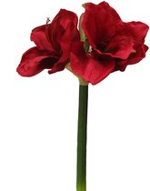 Viv! Home Luxuries Amaryllis - zijden bloem - rood - Kerst - 61cm