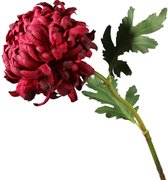 Viv! Home Luxuries Chrysant groot - zijden bloem - donker roze - topkwaliteit