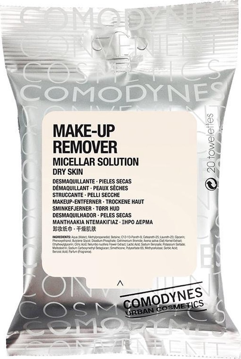 Comodynes Makeup Wipes Sensitive and Dry Skin 20 units