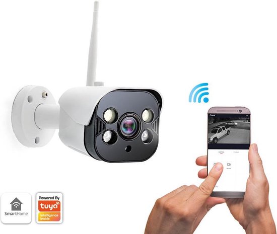 Beveiligingscamera Buiten - Buitencamera met nachtzicht - Bewakingscamera - IP Camera - Wifi - Full HD 1080P - Werkt met Tuya App en Google Home - Waterbestendig (HWC404) van HomeWizard — afbeelding 5