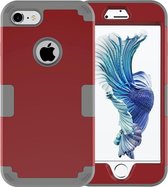 Voor iPhone 8 en 7 Scheidbare contrastkleur PC + siliconen combinatiehoes (rood)