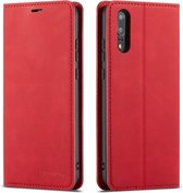 For Huawei P20 Forwenw Dream Series Oil Edge Strong Magnetism Horizontal Flip Leather Case with Holder & Card Slots & Wallet & Photo Frame (Red)