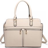 Miss Lulu Schoudertas - Handtas - Schoudertassen Vrouw - Beige (LT1706 BG)