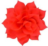 Alligatorknip, haarknip, haarspeld, knipje Lotusbloem bloem meisje (ca. 7cm) neon roze - gratis verzending