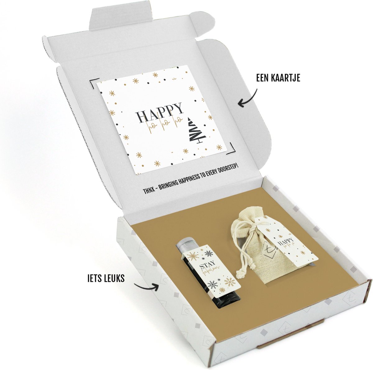 THNX 3-in-1 combinatie cadeau THNX - Kerstcadeau - Handcrème & zakje kerstboomzaadjes - Christmas Sparkle - Kerst