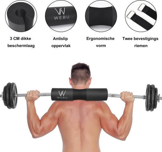 Thumbnail van een extra afbeelding van het spel WEBU 9 Delige Fitness Set + 51 Bodyweight Workout Kaarten + 55 Dumbbell Kaarten | Incl. Gratis Trainingsvideo’s - Weerstandsbanden - Crossfit - Thuis Sporten - Barbell Pad - Yoga