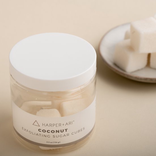 Harper+Ari Kokosnoot Sugar Cubes Scrub Exfoliëren & voeden Pure