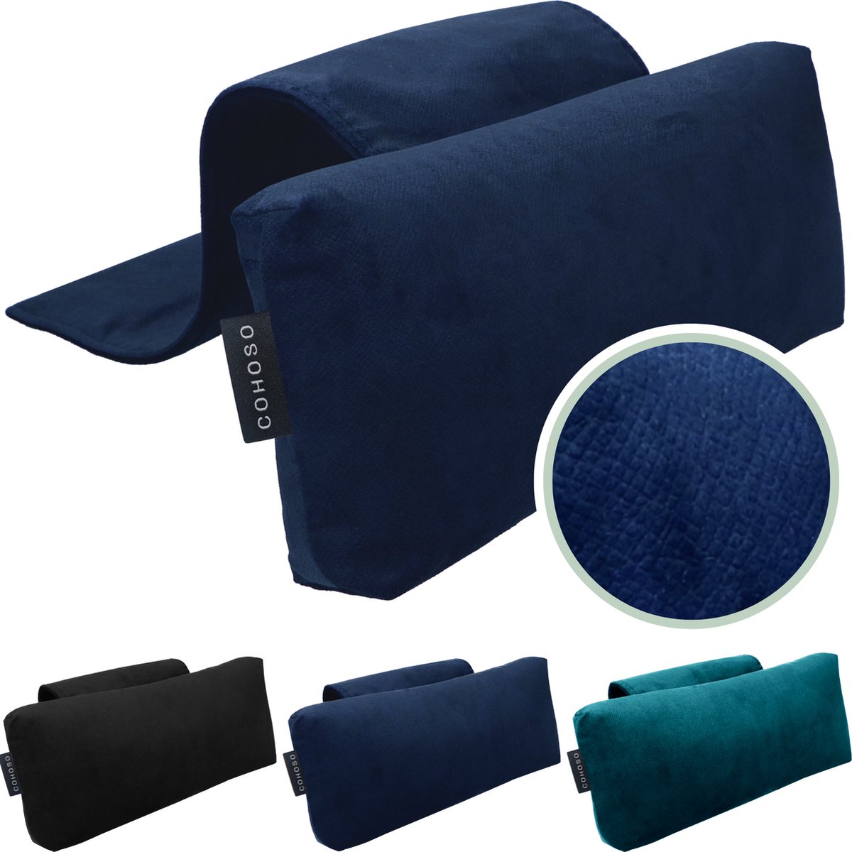 Goedkoopste Cohoso® Orthopedisch Lendekussen Rugsteun - Rugpijn verlichten - Lendensteun - rugkussen onderrug voor bank - Verstelbaar- instelbaar - Lendesteun - lendenkussen - Hernia - Fauteuil - zitstoel – Rugklachten - Ergonomisch - Thuiswerken - Navy