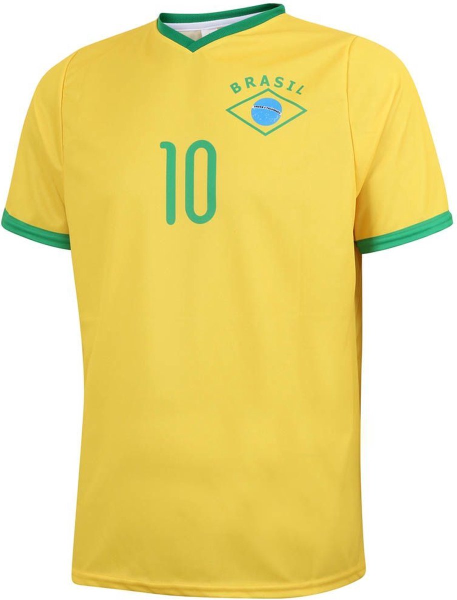 Neymar Brazilie Voetbalshirt - Voetbalshirts Kinderen - Jongens en Meisjes - Sportshirts - Volwassenen - Heren en Dames - Maat 152