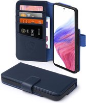 Samsung Galaxy A53 Hoesje - Luxe MobyDefend Wallet Bookcase - Blauw - GSM Hoesje - Telefoonhoesje Geschikt Voor Samsung Galaxy A53