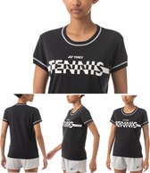 Yonex 16581 Women's Tennis T-shirt - zwart/wit - maat XL