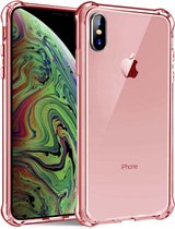 Smartphonica iPhone Xs Max transparant siliconen hoesje - Rood / Back Cover geschikt voor Apple iPhone Xs Max