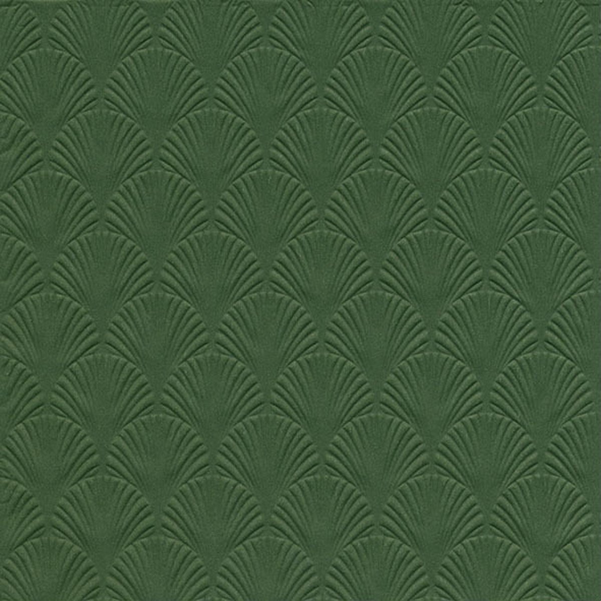 Ihr Servet Luxe - 32x - 3-laags - met schub patroon - donker groen - 33 x 33 cm