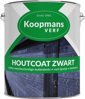 Koopmans Houtcoat | 2 Stuks | 2,5 L | Zwart | Vochtregulerend | Sneldrogend | Beits