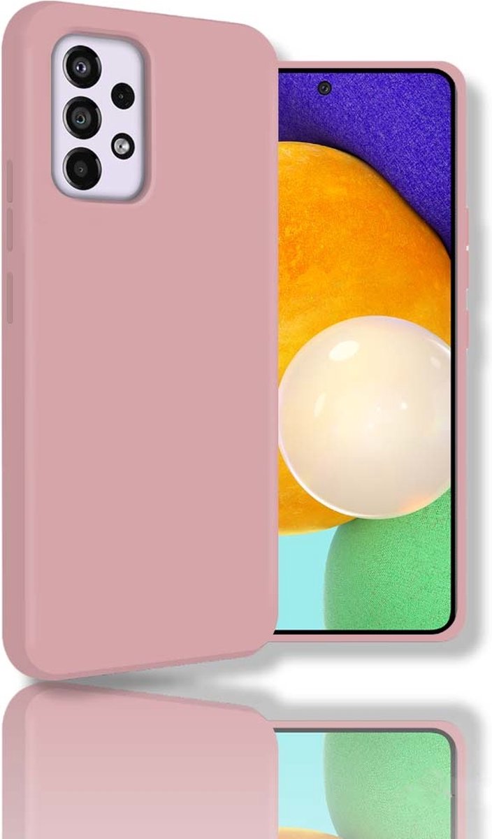 oTronica Hoesje Geschikt Voor Samsung Galaxy A53 backcover liquid siliconen hoesje - Baby Roze