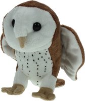 Pluche knuffel dieren Kerkuil vogel van 20 cm - Speelgoed uilen knuffels - Cadeau voor jongens/meisjes