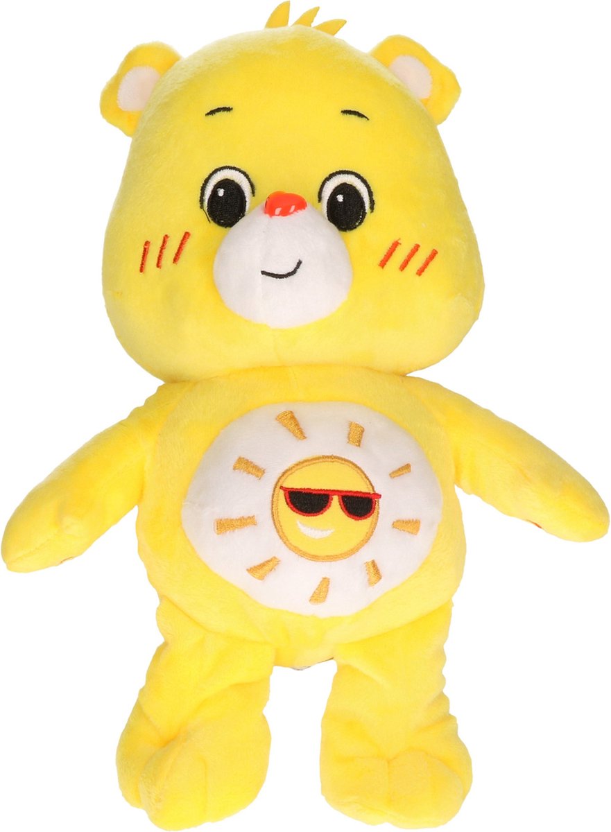 Troetelbeertjes pluche knuffel geel 28 cm - Cartoon knuffels - Troetelberen