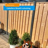 Caballero Wood®  hout-beton schutting compleet met lengte van 4 t/m 5,7 meter