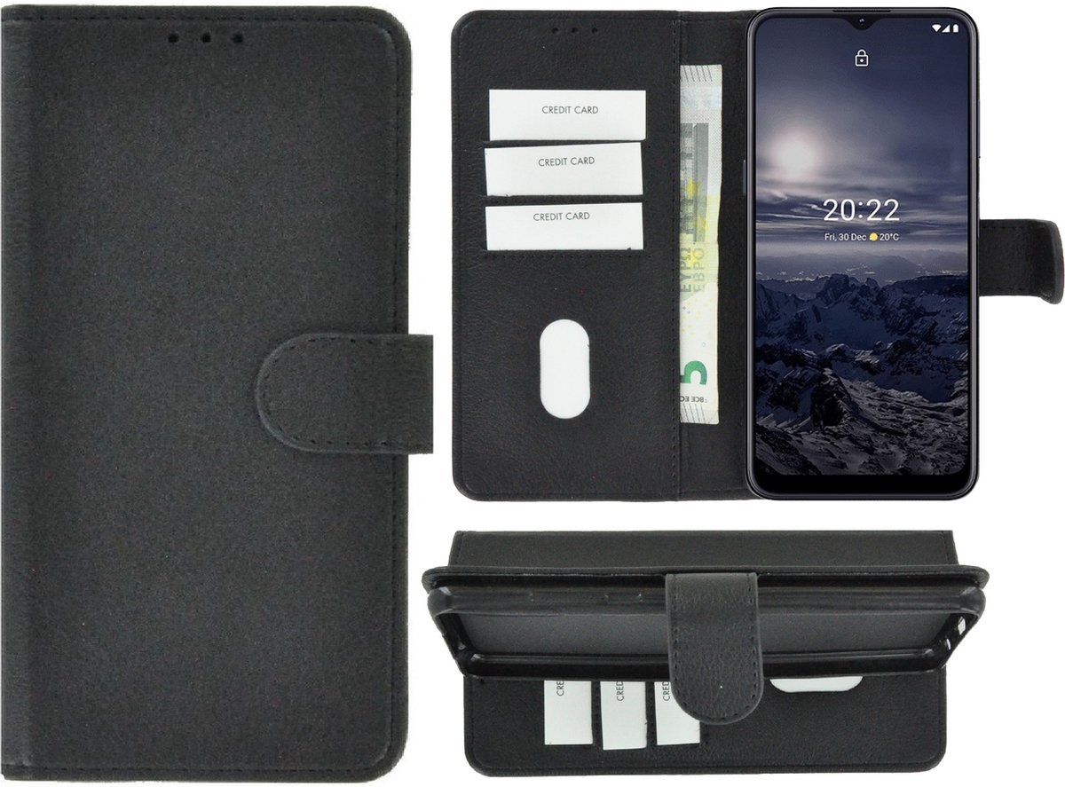 MoDo hoesje Geschikt voor Nokia G11/ G21 - Kunstleer Book Case - Zwart