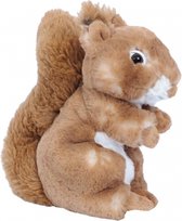Pia Pluche eekhoorn knuffel - bruin - 20 cm - Bosdieren knuffelbeesten