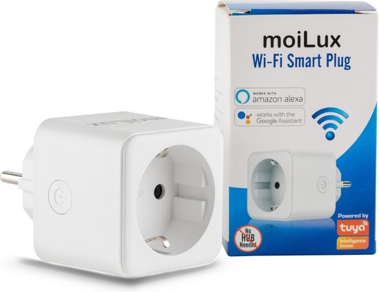 MoiLux Slimme Stekker-Smart Plug-Wifi- Tijdschakelaar & Energiemeter-Werkt met Alexa en Google Home
