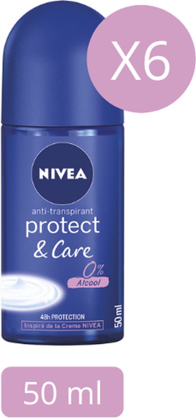 NIVEA Protect & Care - 6 x 50 ml - Voordeelverpakking - Deodorant Roller - NIVEA