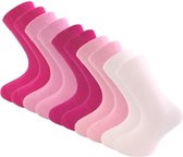 10 paar Meisjessokken - SQOTTON® - Roze - Maat 35-38