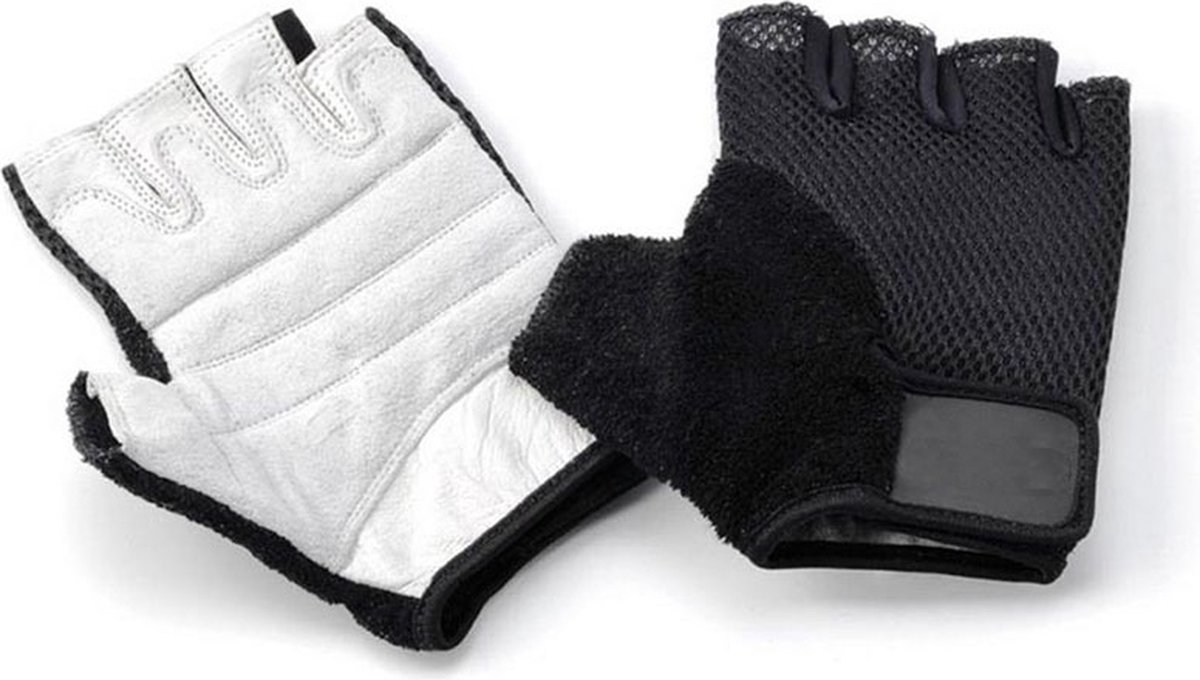 Stiel Fitness handschoenen - Sporthandschoenen - Fit Easy - Zwart / Wit - L