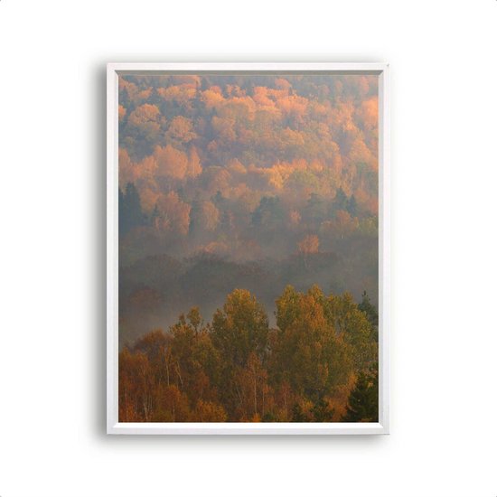 Poster Bomen Landschap Herfst Links - Landschap Natuur Poster - Muurdecoratie - 40x30cm A3 - Postercity