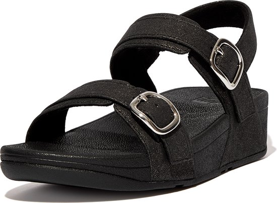 Fitflop - Dames schoenen - Lulu Adjustable Sandal - Sparkle - Zwart - maat  38 | bol