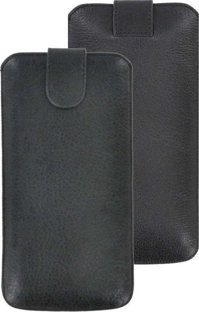 MoDo hoesje Geschikt voor Nokia G11/ Nokia G21 - Leer Etui - Geribbeld zwart