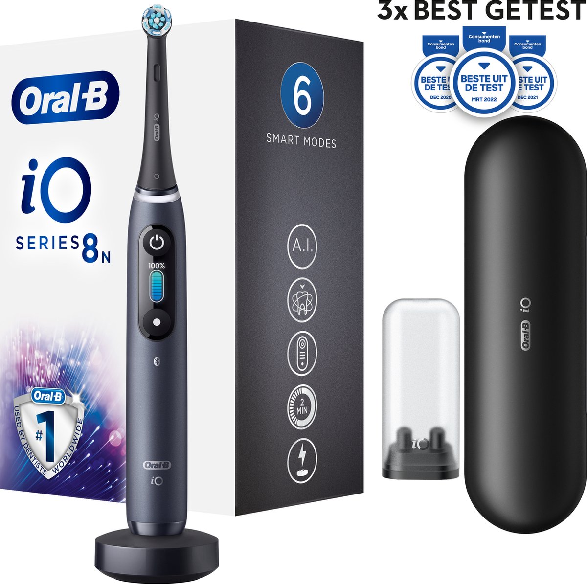 Oral-B iO 8n - Elektrische Tandenborstel - Zwart | bol.com