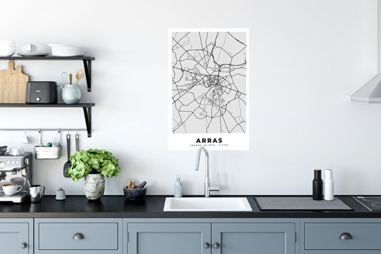 Affiche Plan de ville - France - Carte - Arras - Carte - 60x90 cm