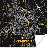 Poster Goud – Duitsland – Plattegrond – Gold – Stadskaart – Kaart – Kempten - 50x50 cm
