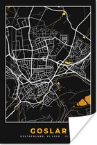 Poster Stadskaart – Plattegrond – Duitsland – Goud – Goslar – Kaart - 120x180 cm XXL