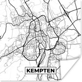 Poster Plattegrond - Kaart - Stadskaart - Kempten - 50x50 cm