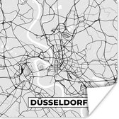 Poster Düsseldorf - Kaart - Plattegrond - Stadskaart - Duitsland - 30x30 cm