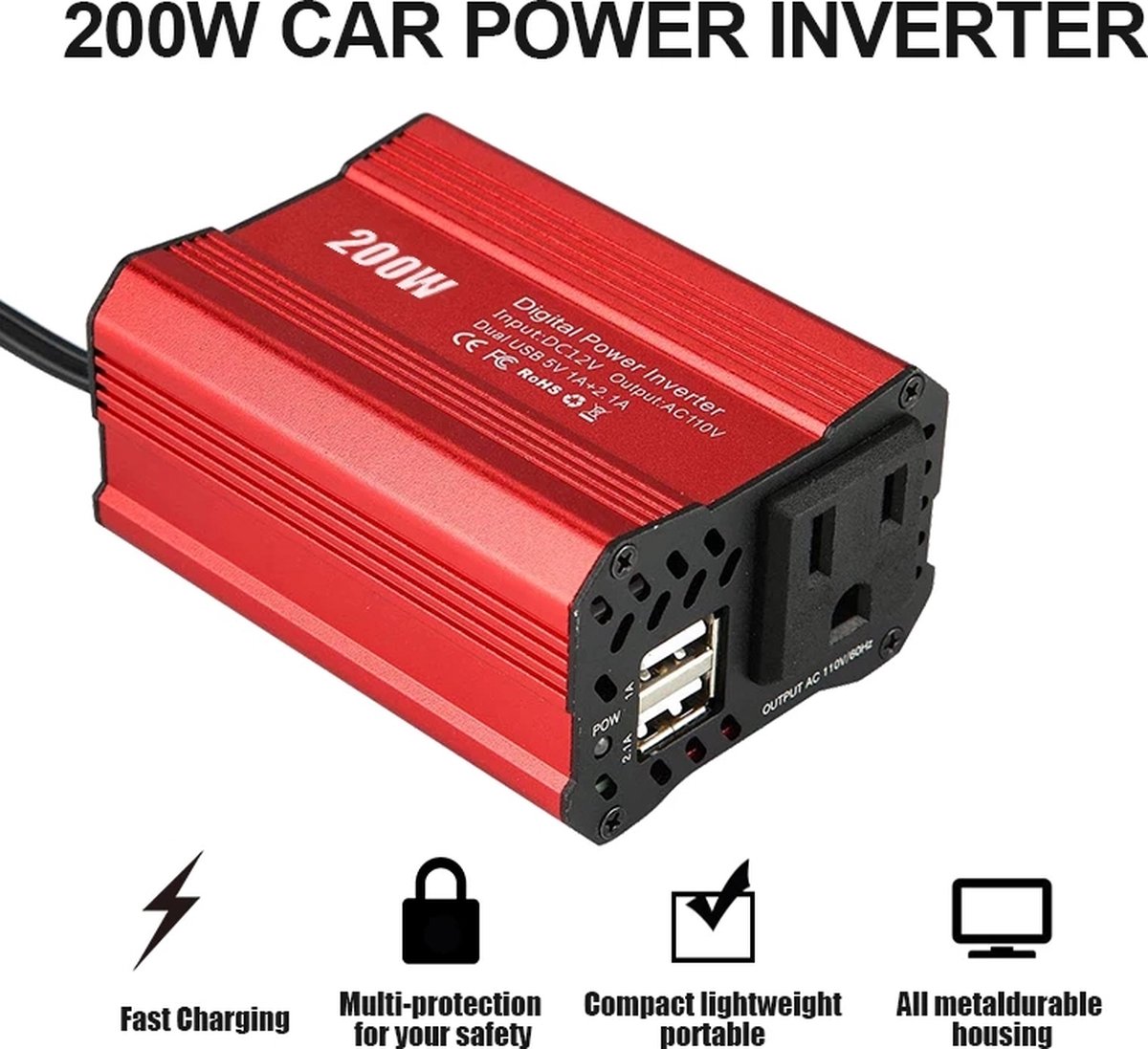 Spanningsomvormer | Nedis | 300W (12V naar 230V, Zuiver) Nedis Spanningsomvormer | Nedis | 300W (12V naar 230V, Zuiver) Nedis
