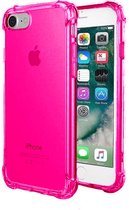Smartphonica iPhone 7/8 transparant siliconen hoesje - Neon Roze / Back Cover geschikt voor Apple iPhone 7;Apple iPhone 8