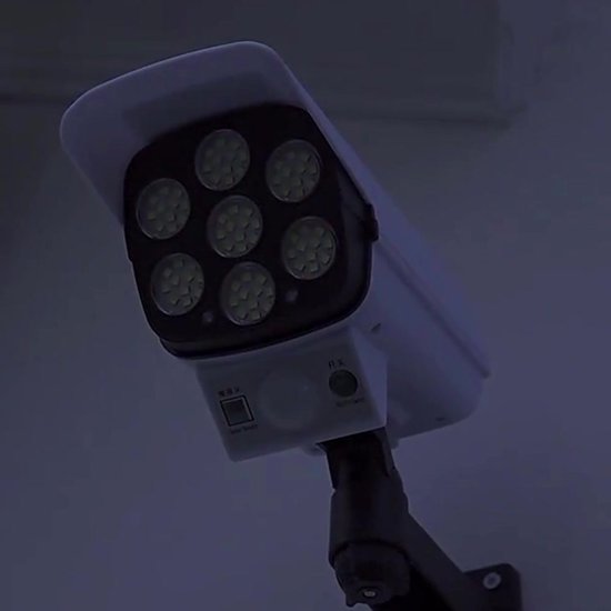 Acheter Capteur de mouvement à lumière solaire caméra factice de sécurité  lumière d'inondation extérieure sans fil IP65 étanche 77 lampe à LED 3  modes pour la maison et le jardin