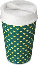 Dubbelwandige Koffiebeker met Deksel, 0.4 L, Organic, Golden Hearts - Koziol | Iso To Go