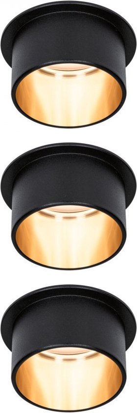 Paulmann Gil Coin Spot d'éclairage de surface Noir, Or LED G