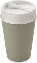 Dubbelwandige Koffiebeker met Deksel, 0.4 L, Organic, Cement Grijs - Koziol | Iso To Go
