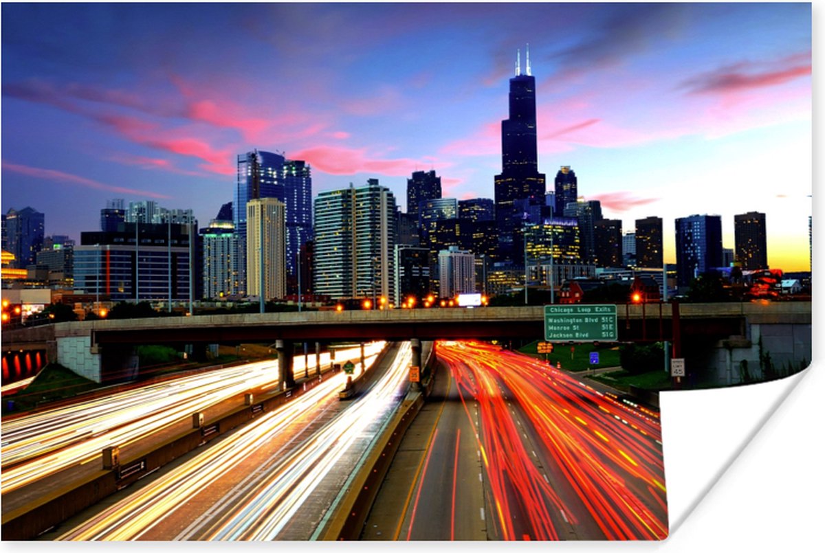 Poster Stad - Verkeer - Stad - USA - 30x20 cm